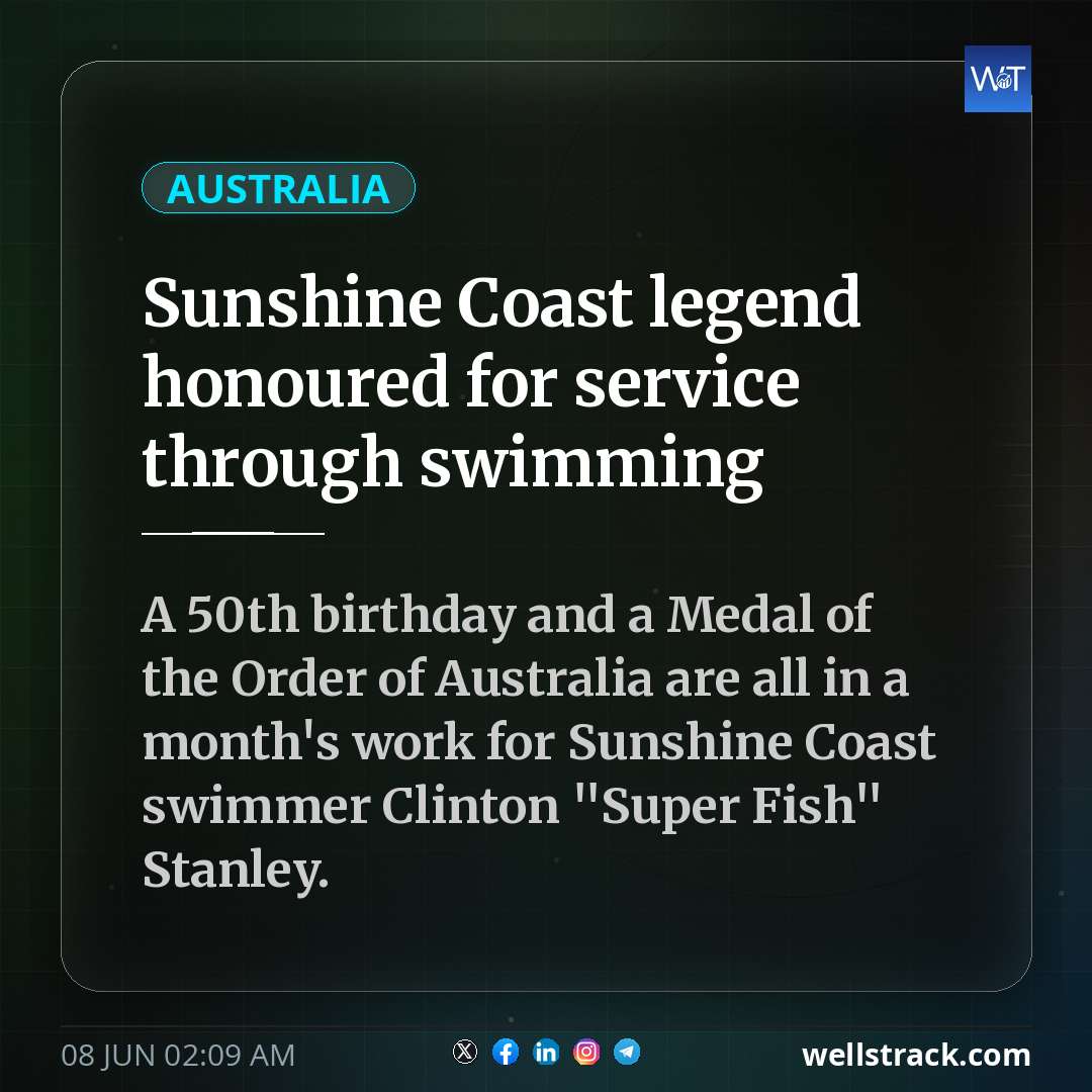Sunshine Coast legend honoured for service through swimming