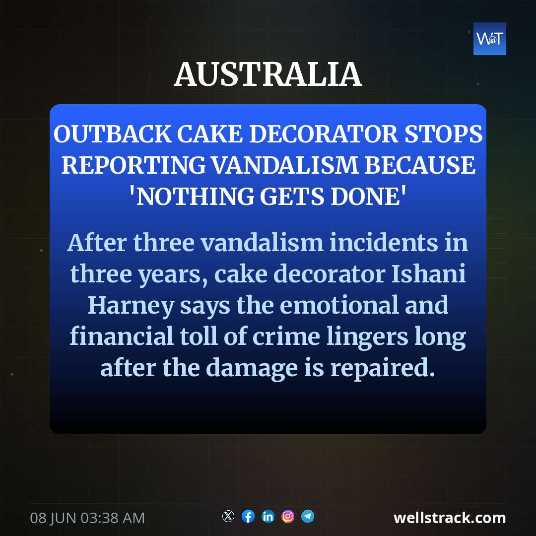Outback cake decorator stops reporting vandalism because 'nothing gets done'