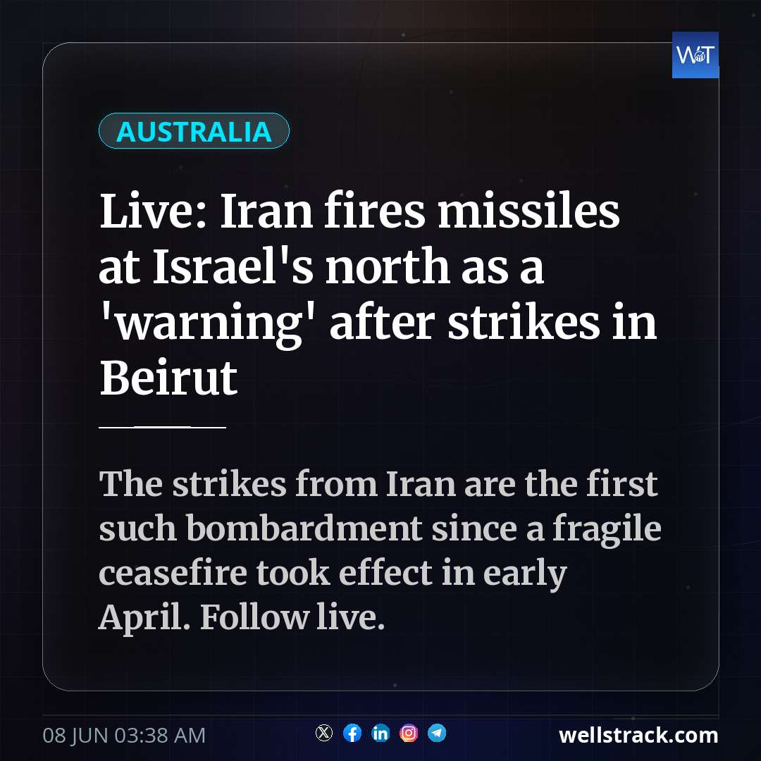 Live: Iran fires missiles at Israel's north as a 'warning' after strikes in Beirut