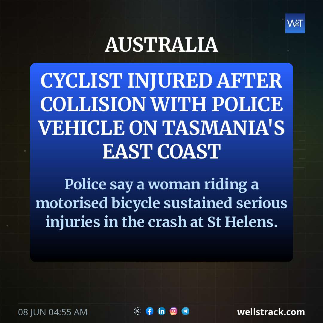 Cyclist injured after collision with police vehicle on Tasmania's east coast