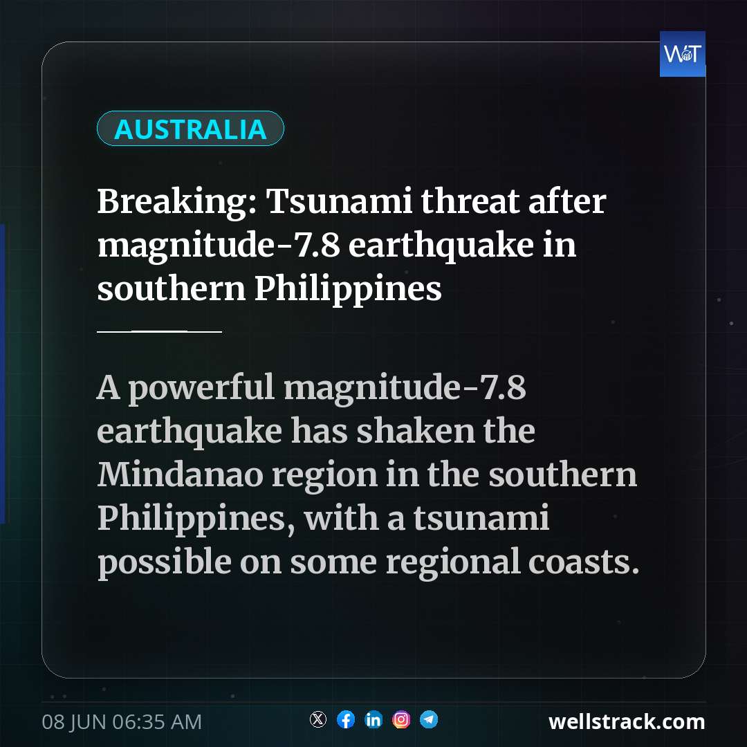 Breaking: Tsunami threat after magnitude-7.8 earthquake in southern Philippines