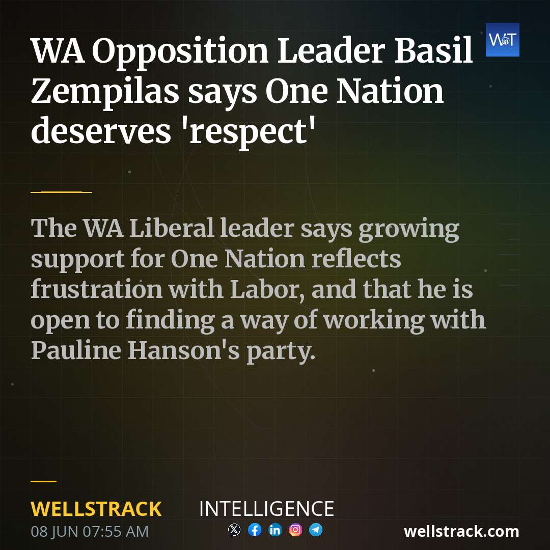 WA Opposition Leader Basil Zempilas says One Nation deserves 'respect'
