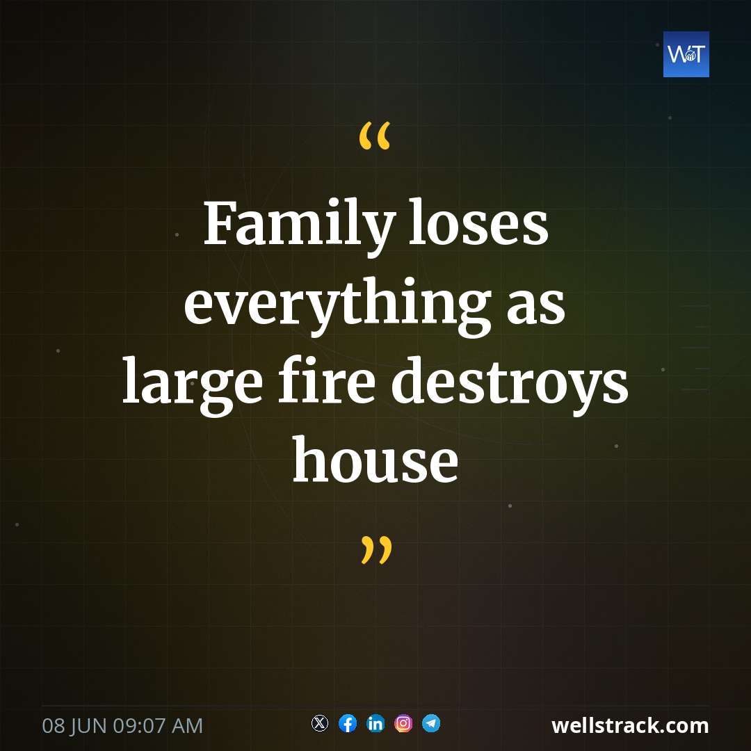 Family loses everything as large fire destroys house