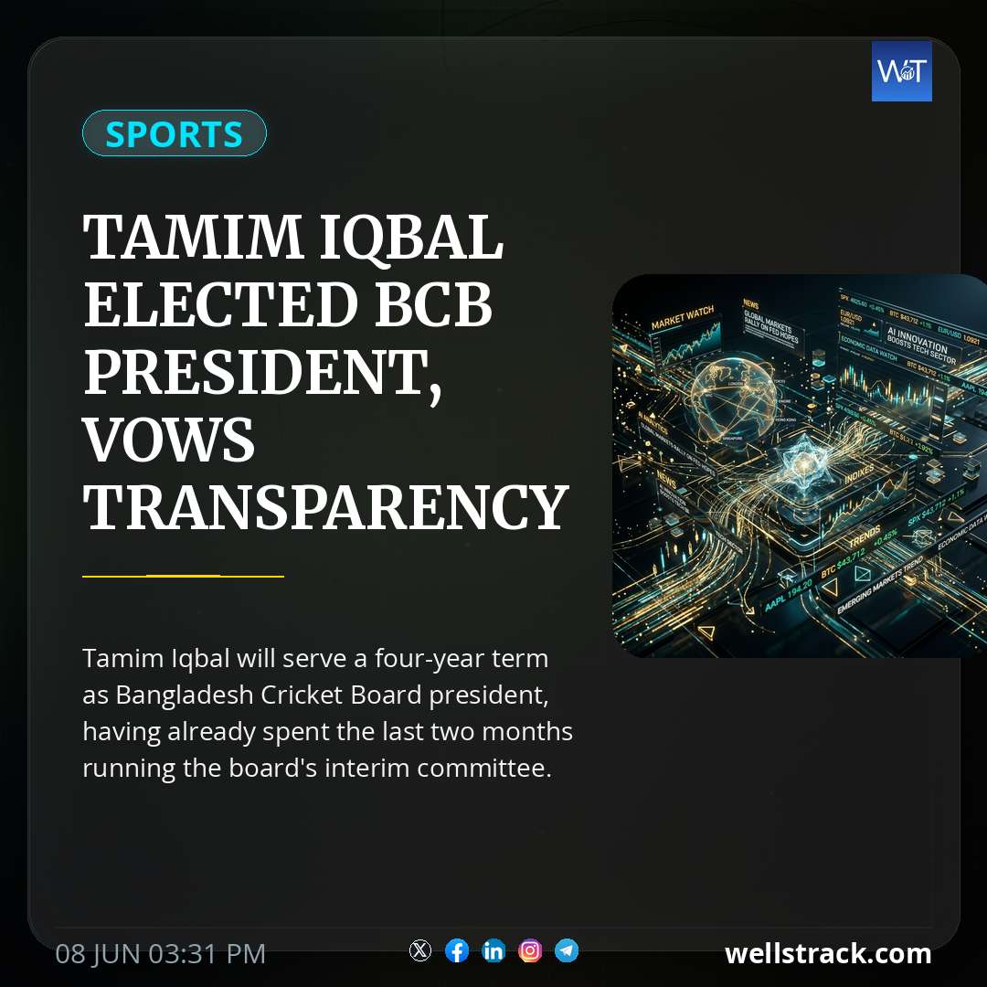 Tamim Iqbal elected BCB president, vows transparency and revival of Bangladesh cricket — WellsTrack
