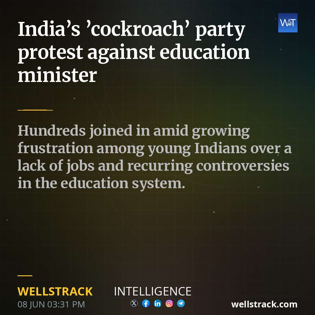 India’s ’cockroach’ party protest against education minister — WellsTrack