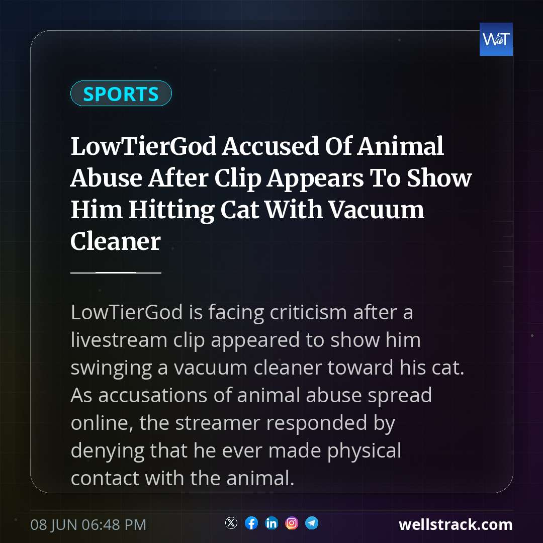 LowTierGod Accused Of Animal Abuse After Clip Appears To Show Him Hitting Cat With Vacuum Cleaner