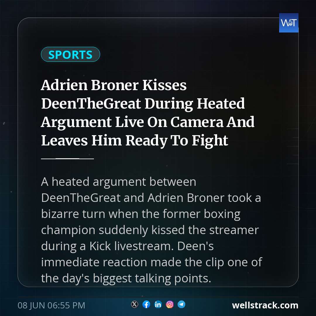 Adrien Broner Kisses DeenTheGreat During Heated Argument Live On Camera And Leaves Him Ready To Fight