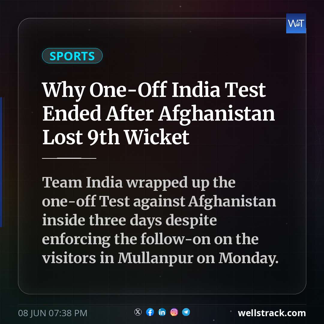 Why One-Off India Test Ended After Afghanistan Lost 9th Wicket