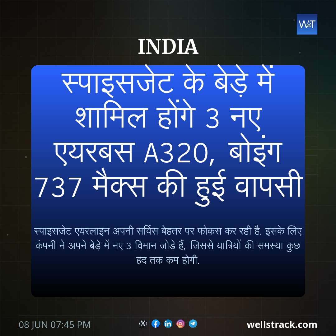 स्पाइसजेट के बेड़े में शामिल होंगे 3 नए एयरबस A320, बोइंग 737 मैक्स की हुई वापसी