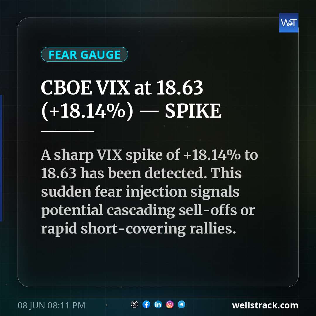 CBOE VIX at 18.63 (+18.14%) — SPIKE