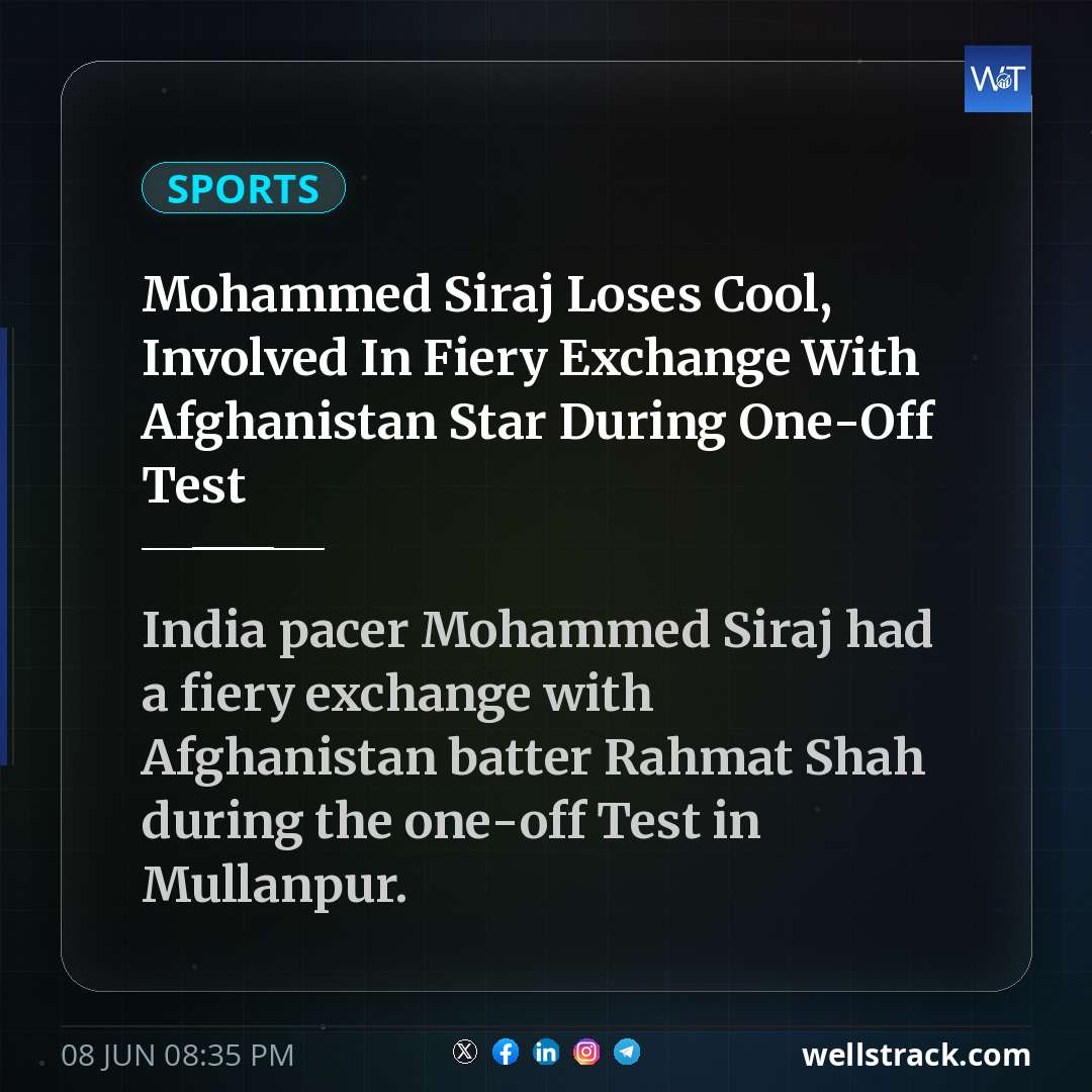 Mohammed Siraj Loses Cool, Involved In Fiery Exchange With Afghanistan Star During One-Off Test