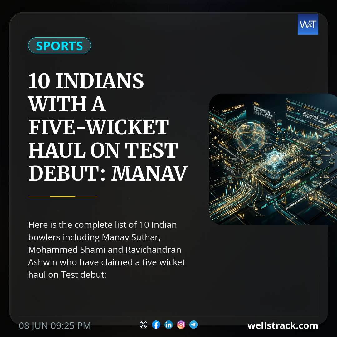 10 Indians with a five-wicket haul on Test debut: Manav Suthar, Ravichandran Ashwin, Mohammed Shami and more; check full list