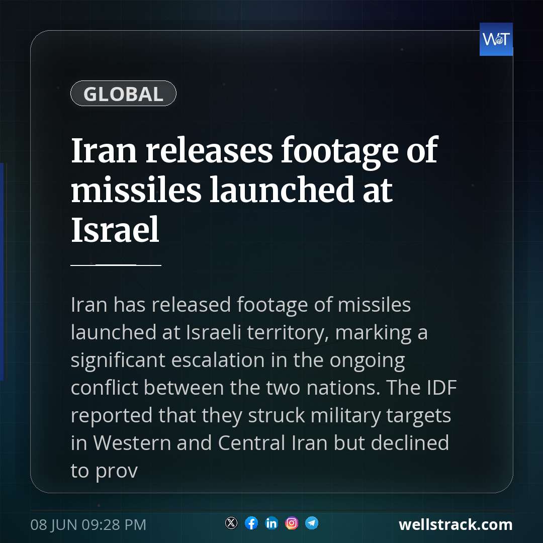 Iran releases footage of missiles launched at Israel