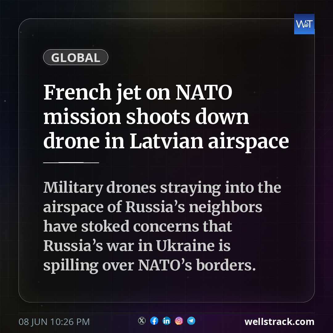 French jet on NATO mission shoots down drone in Latvian airspace