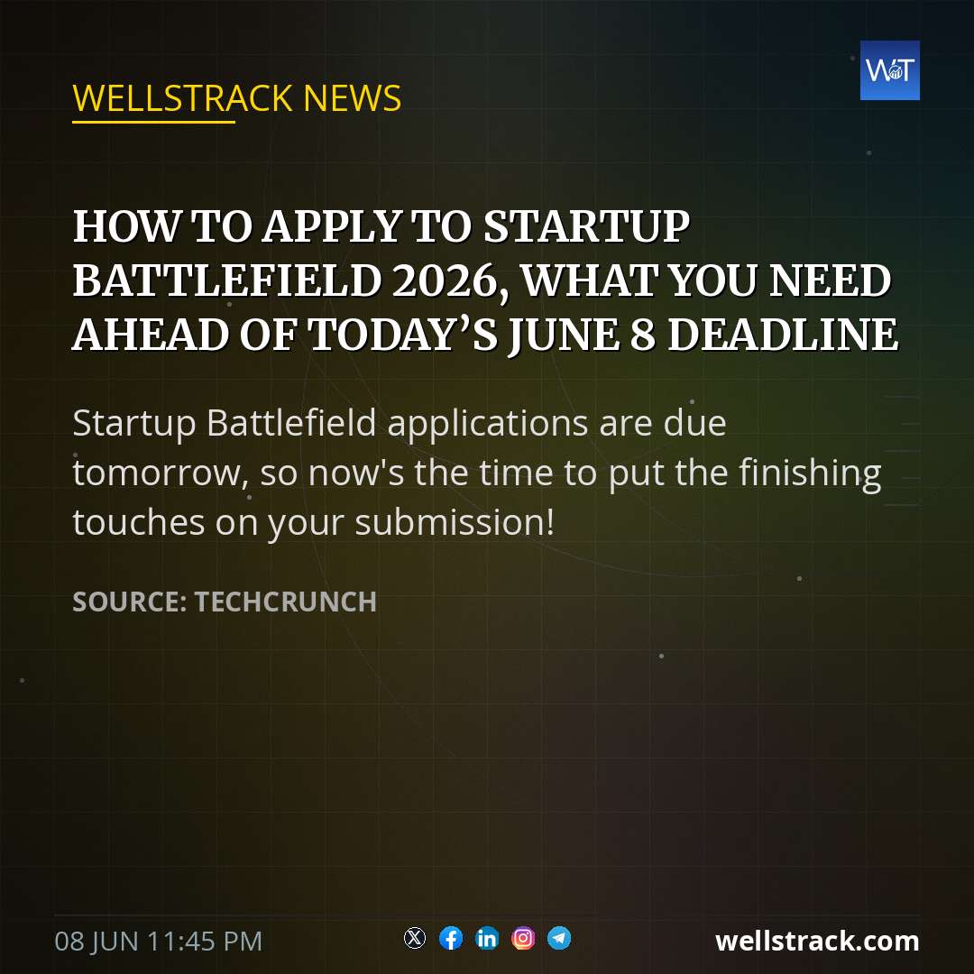 How to apply to Startup Battlefield 2026, what you need ahead of today’s June 8 deadline