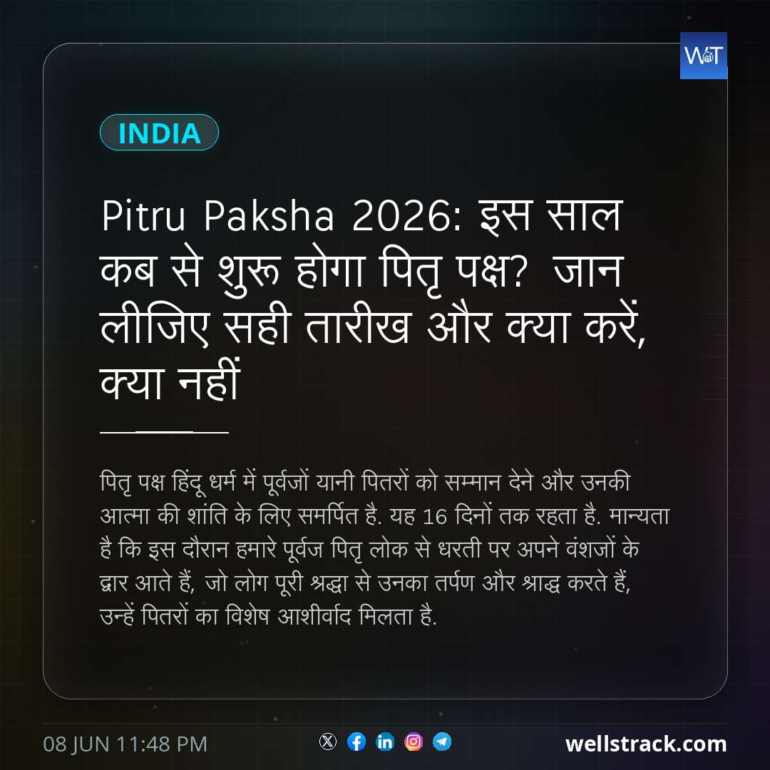 Pitru Paksha 2026: इस साल कब से शुरू होगा पितृ पक्ष? जान लीजिए सही तारीख और क्या करें, क्या नहीं