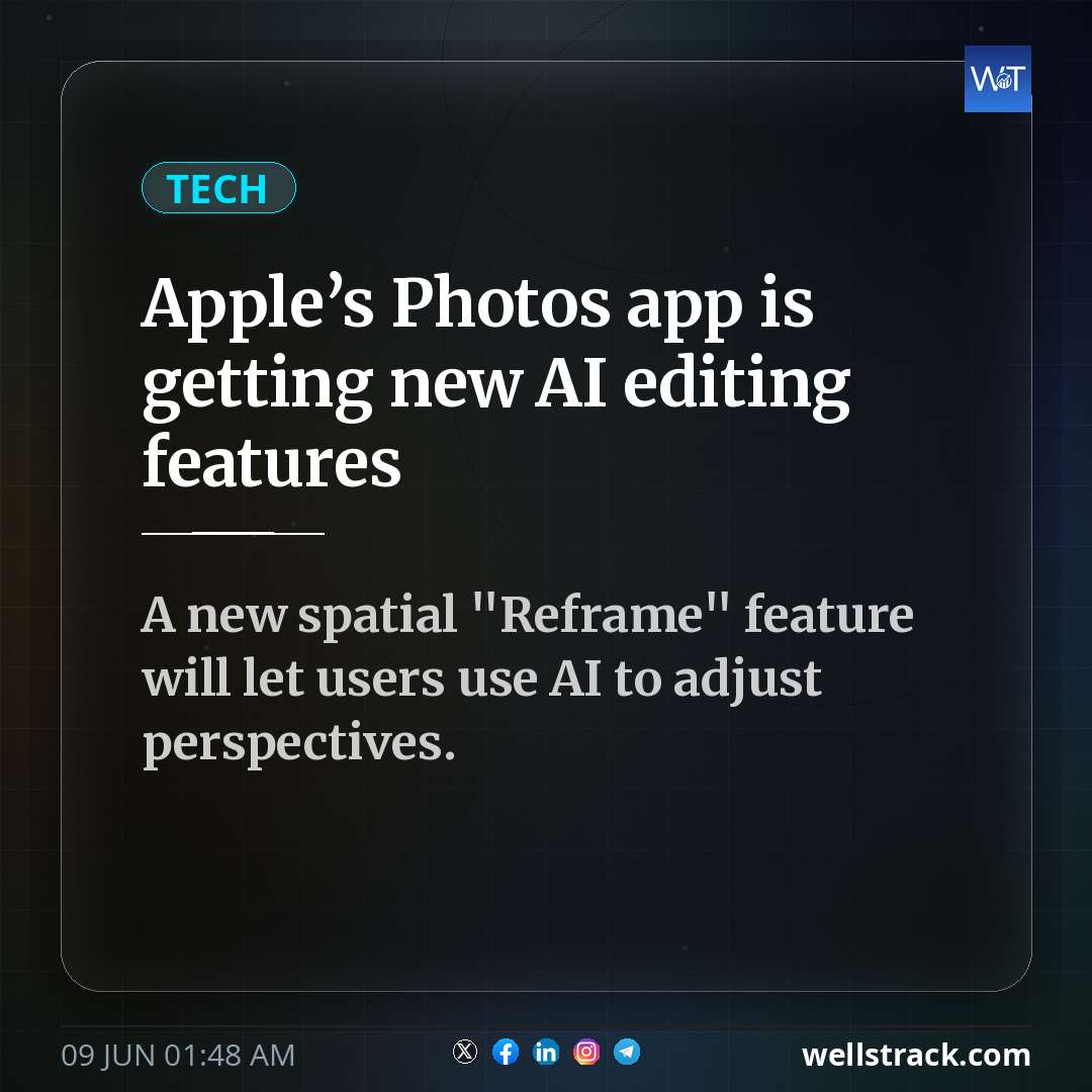 Apple’s Photos app is getting new AI editing features — WellsTrack