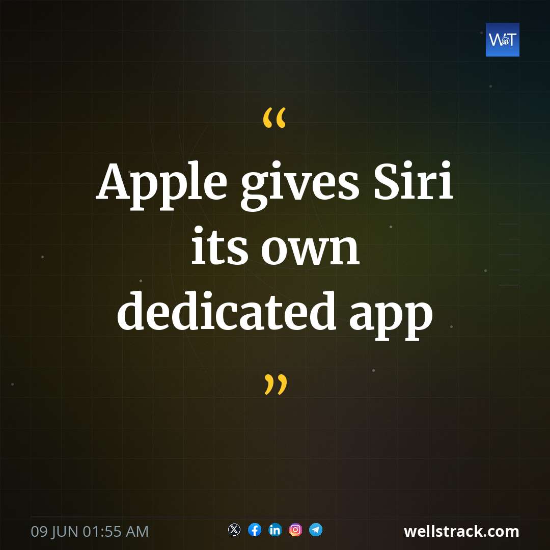 Apple gives Siri its own dedicated app — WellsTrack