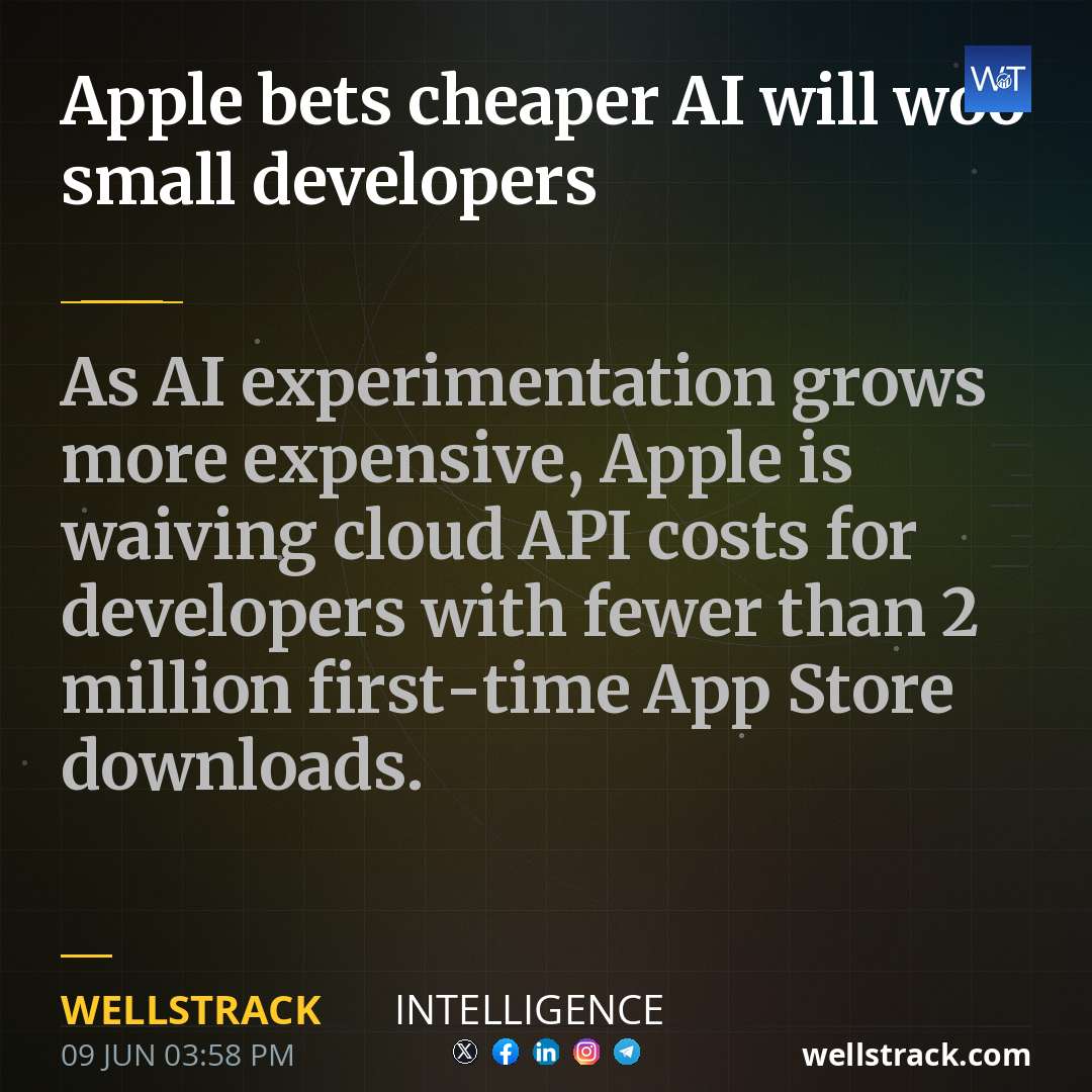 Apple bets cheaper AI will woo small developers — WellsTrack
