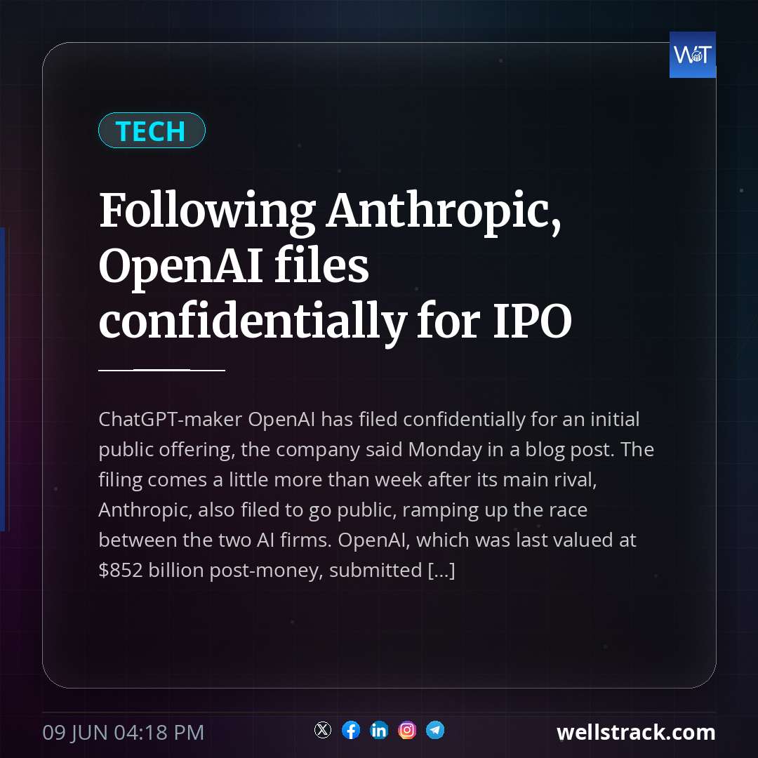 Following Anthropic, OpenAI files confidentially for IPO — WellsTrack