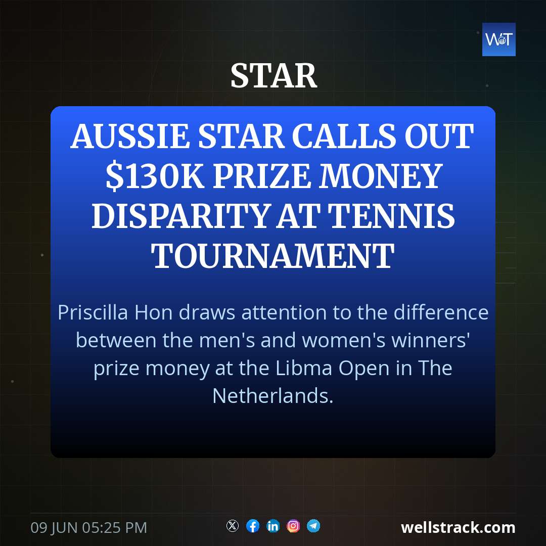 Aussie star calls out $130k prize money disparity at tennis tournament — WellsTrack