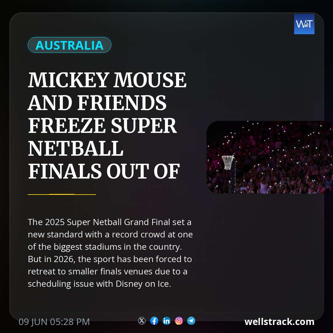 Mickey Mouse and friends freeze Super Netball finals out of prime venue — WellsTrack