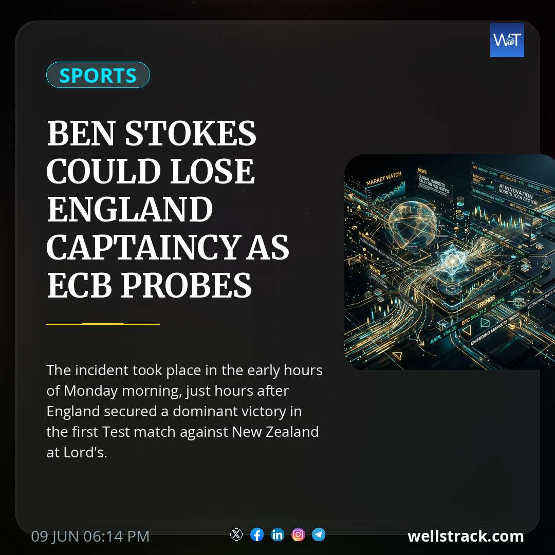 Ben Stokes could lose England captaincy as ECB probes late-night club incident, here's what happened — WellsTrack