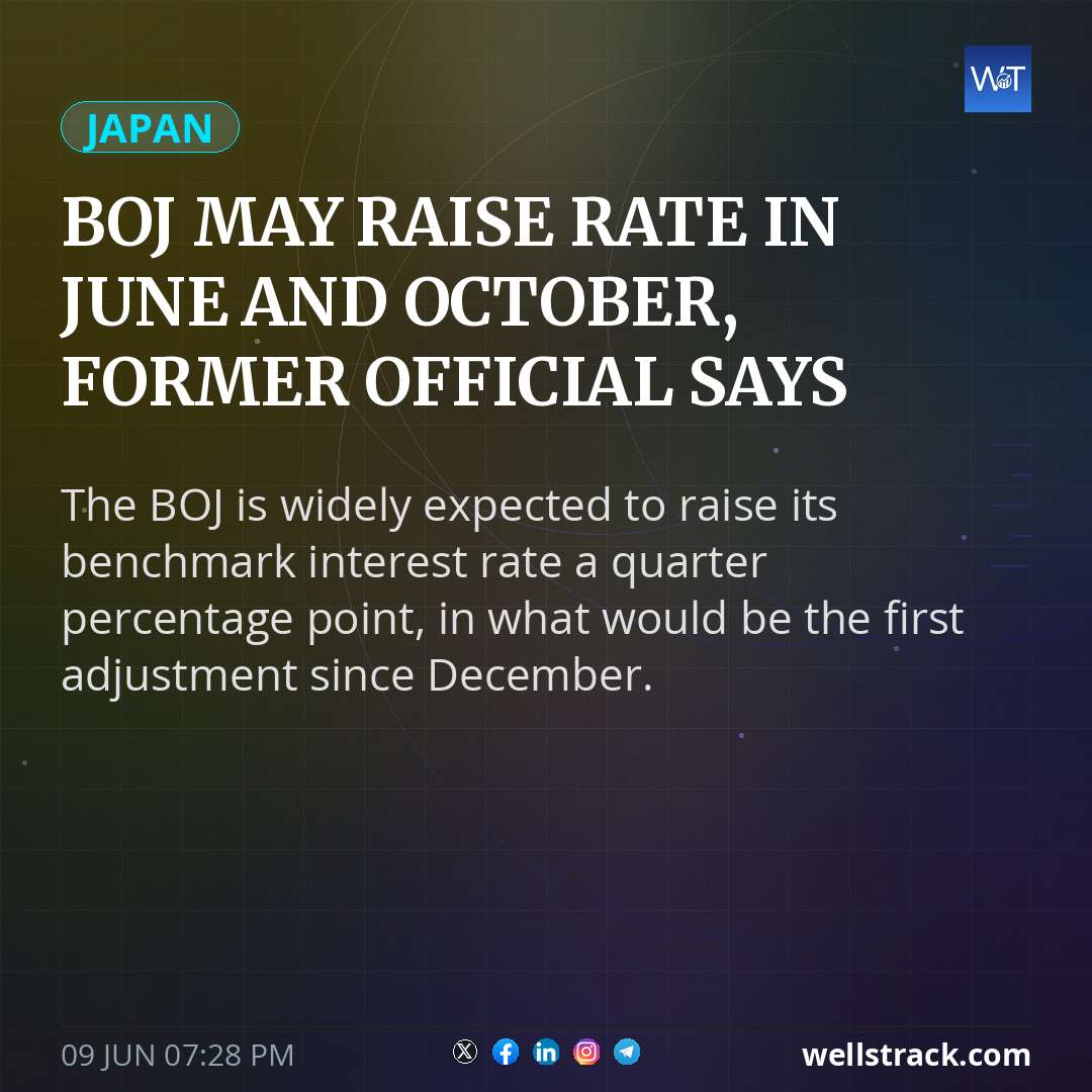 BOJ may raise rate in June and October, former official says — WellsTrack
