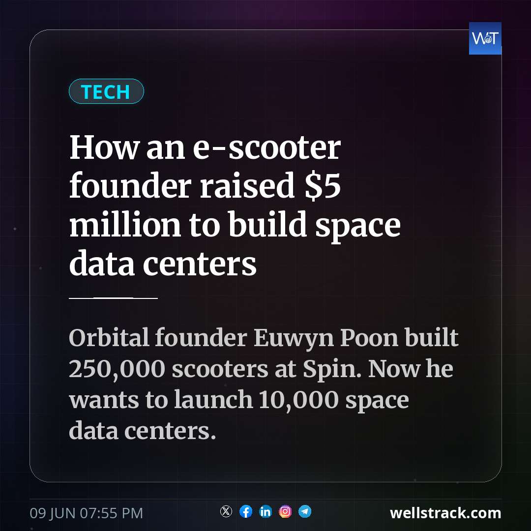 How an e-scooter founder raised $5 million to build space data centers — WellsTrack