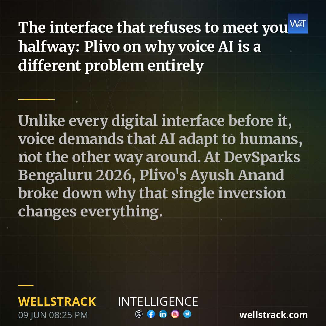 The interface that refuses to meet you halfway: Plivo on why voice AI is a different problem entirely — WellsTrack