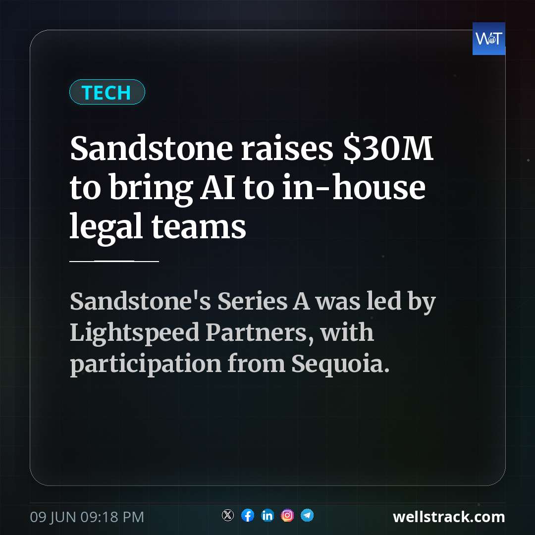 Sandstone raises $30M to bring AI to in-house legal teams — WellsTrack