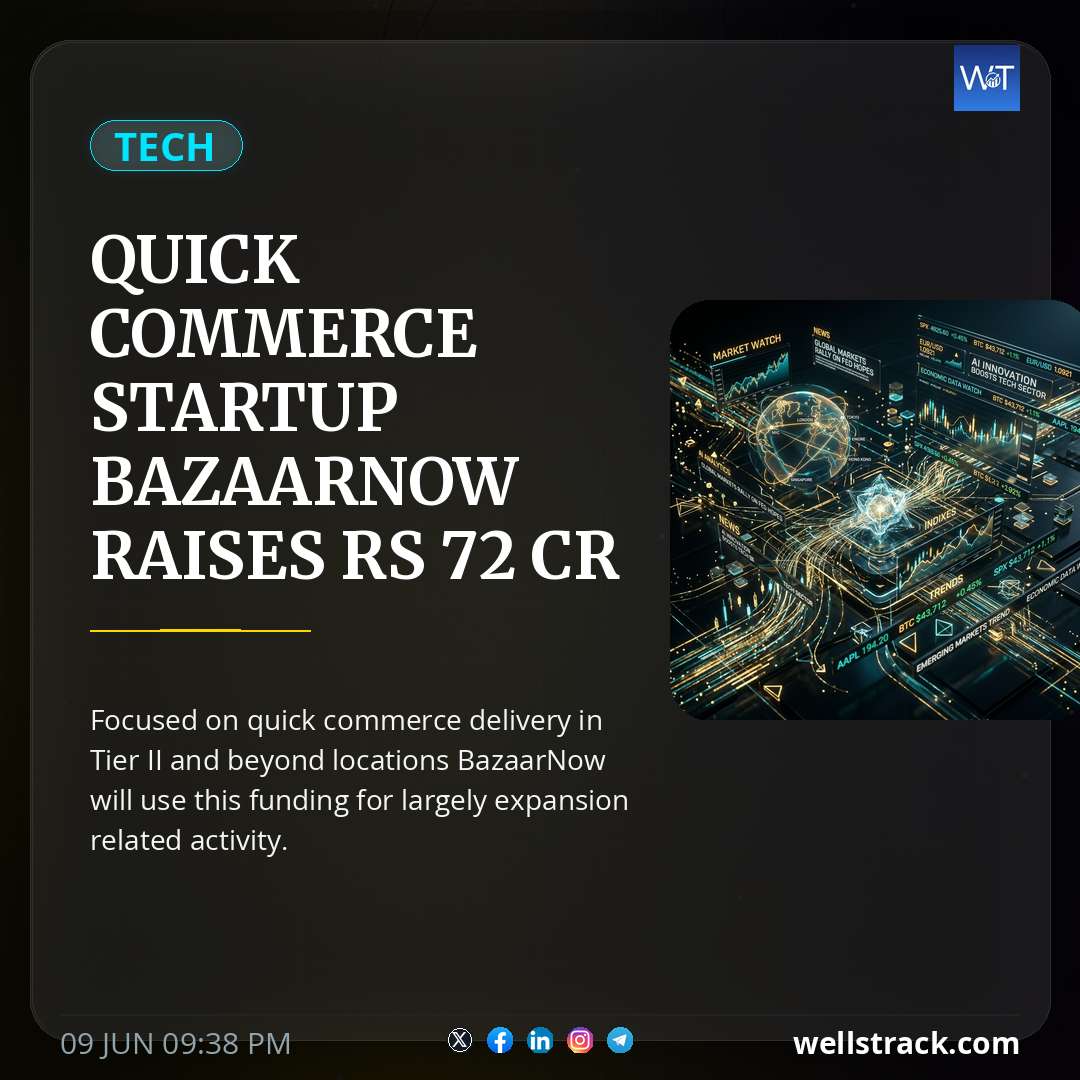 Quick commerce startup BazaarNow raises Rs 72 Cr led by Peak XV Partners