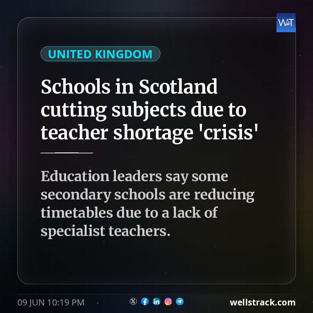 Schools in Scotland cutting subjects due to teacher shortage 'crisis'