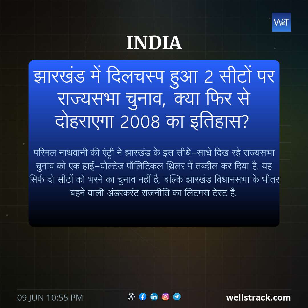 झारखंड में दिलचस्प हुआ 2 सीटों पर राज्यसभा चुनाव, क्या फिर से दोहराएगा 2008 का इतिहास?