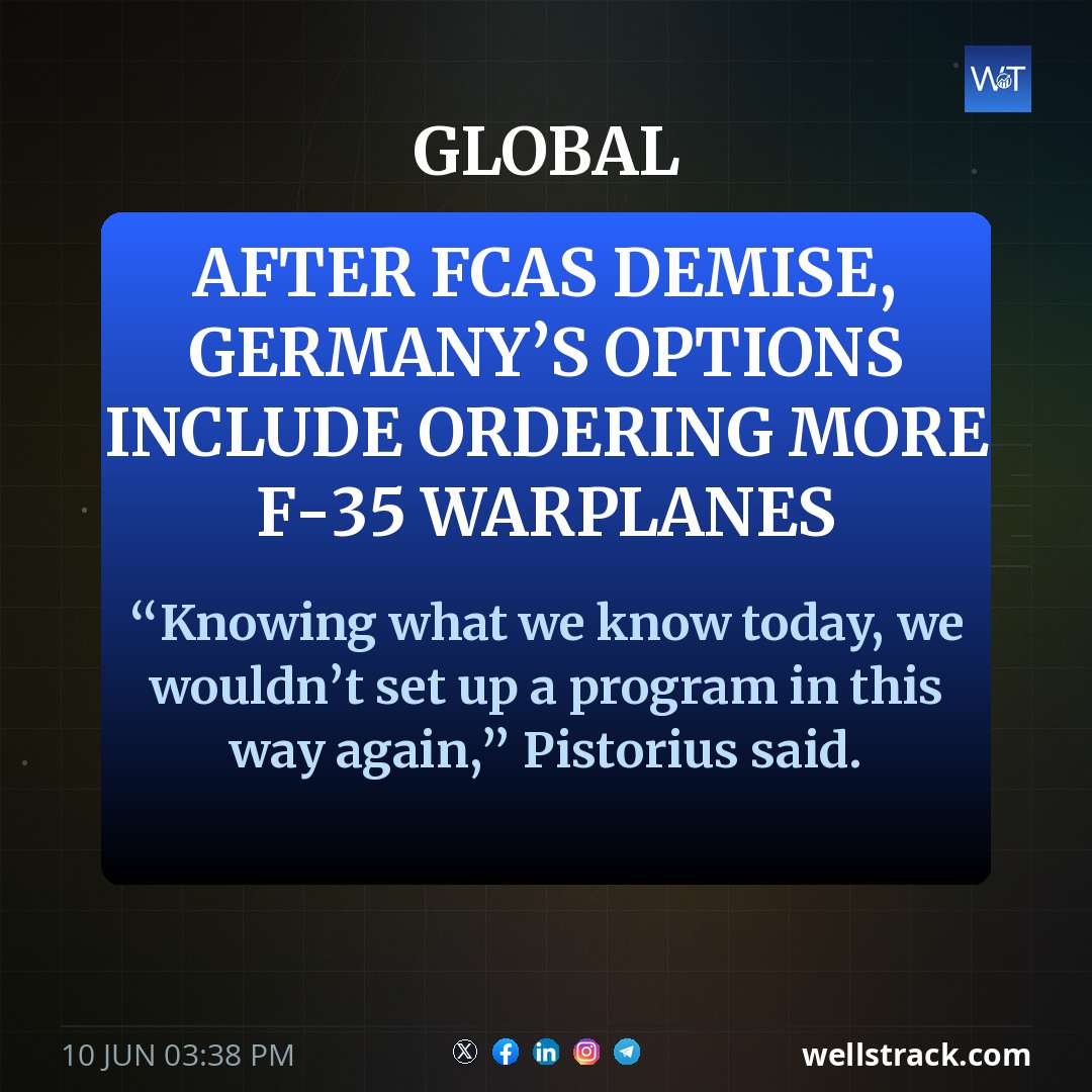 After FCAS demise, Germany’s options include ordering more F-35 warplanes — WellsTrack