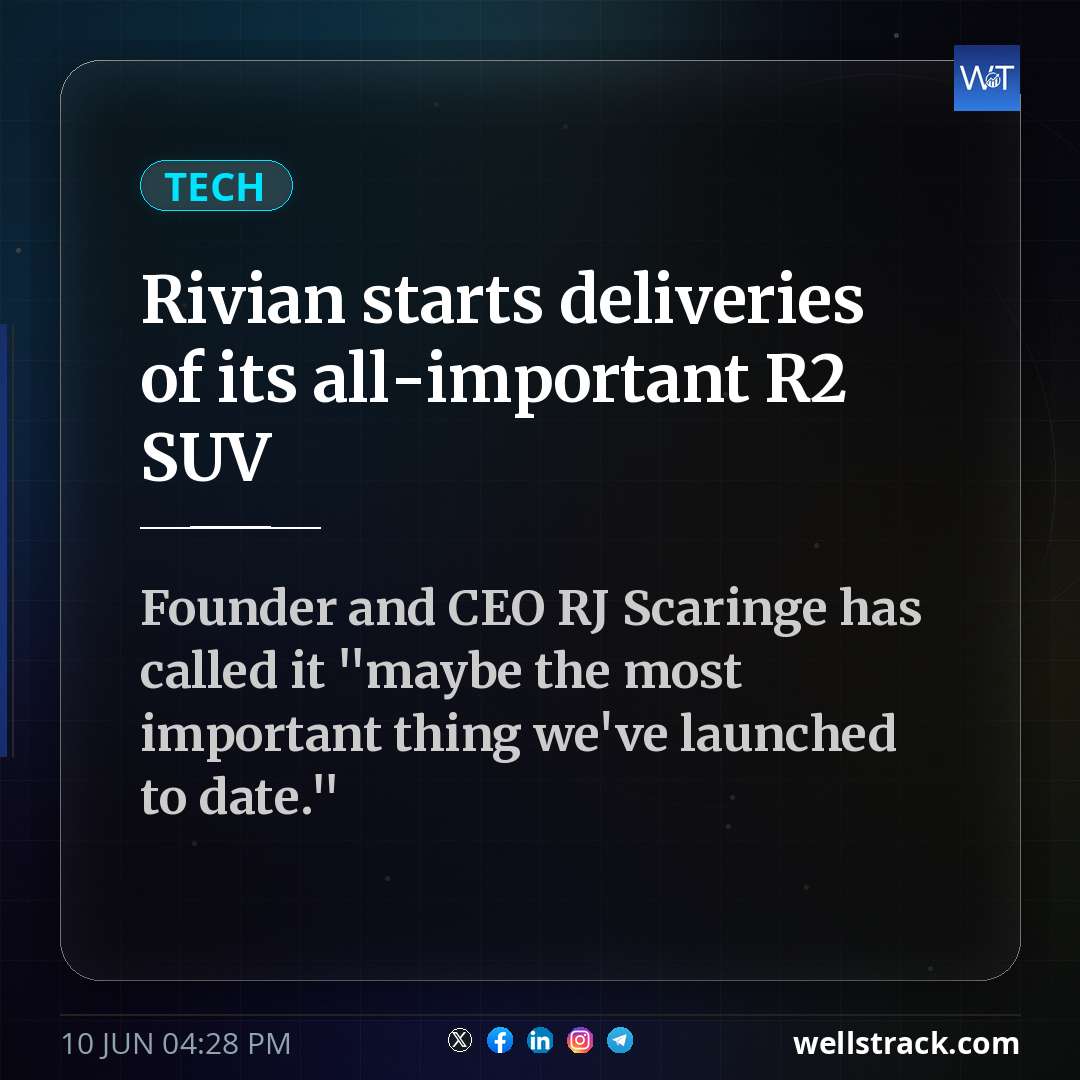 Rivian starts deliveries of its all-important R2 SUV — WellsTrack