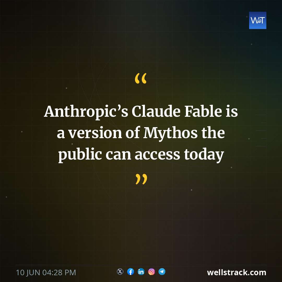 Anthropic’s Claude Fable is a version of Mythos the public can access today — WellsTrack