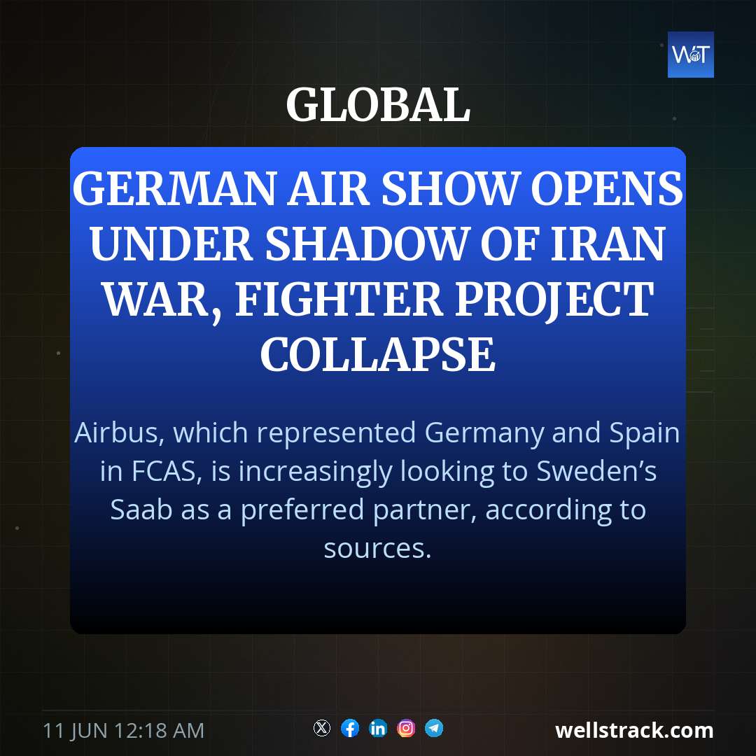 German air show opens under shadow of Iran war, fighter project collapse — WellsTrack
