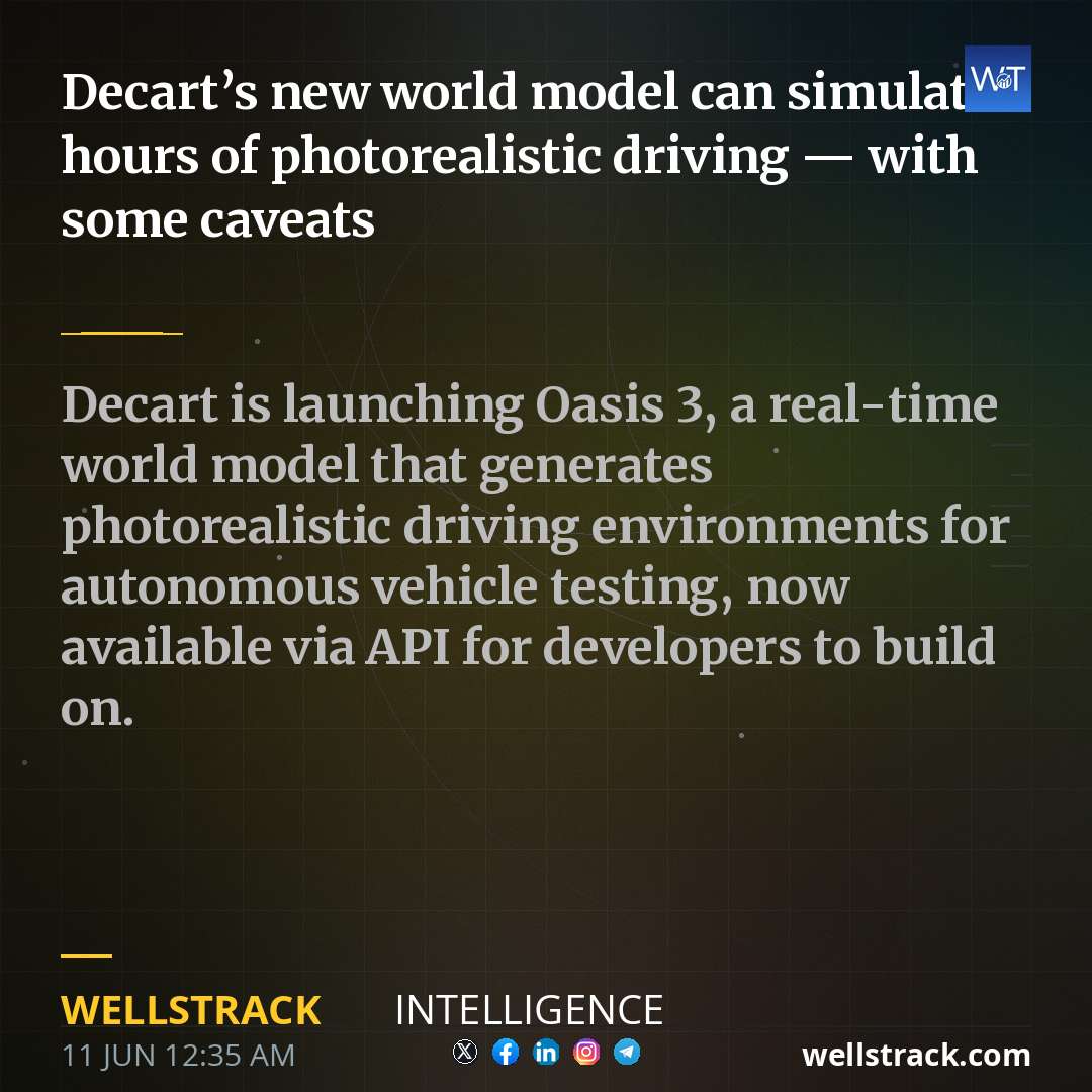 Decart’s new world model can simulate hours of photorealistic driving — with some caveats — WellsTrack