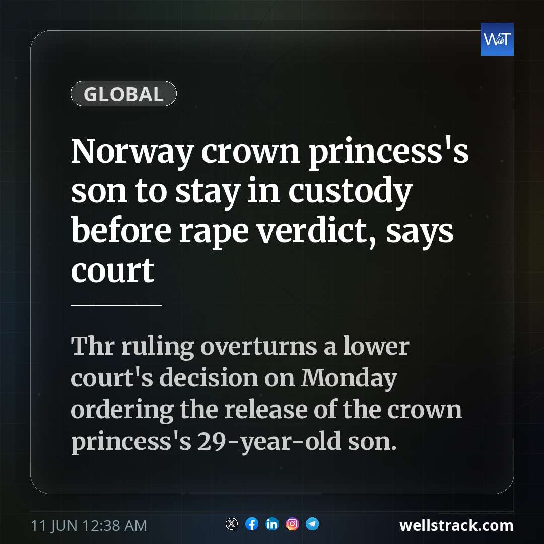 Norway crown princess's son to stay in custody before rape verdict, says court — WellsTrack