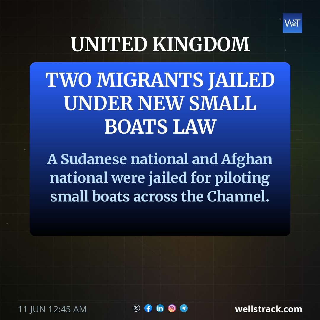 Two migrants jailed under new small boats law — WellsTrack