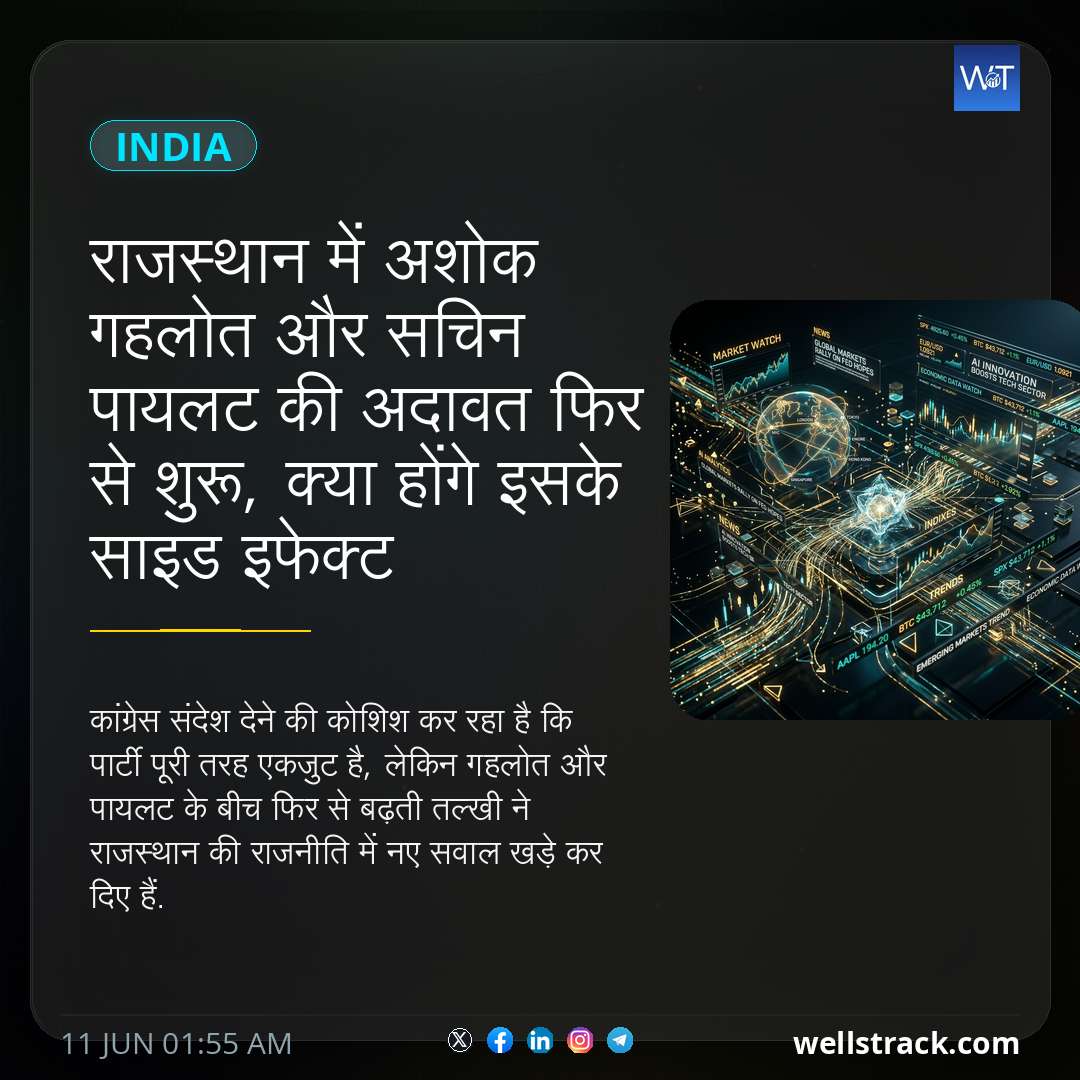राजस्थान में अशोक गहलोत और सचिन पायलट की अदावत फिर से शुरू, क्या होंगे इसके साइड इफेक्ट — WellsTrack