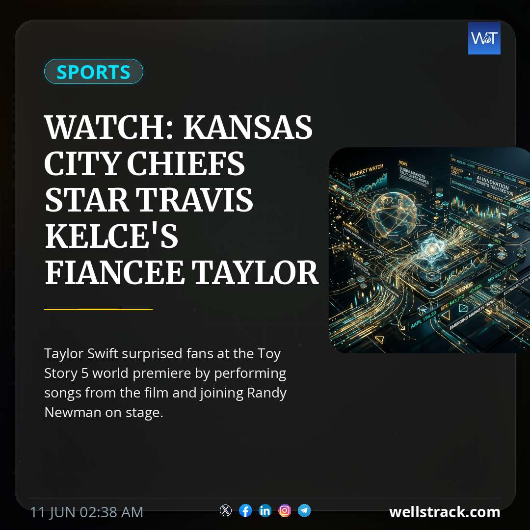 Watch: Kansas City Chiefs Star Travis Kelce's Fiancee Taylor Swift Brings Star Power To Toy Story 5 Premiere — WellsTrack
