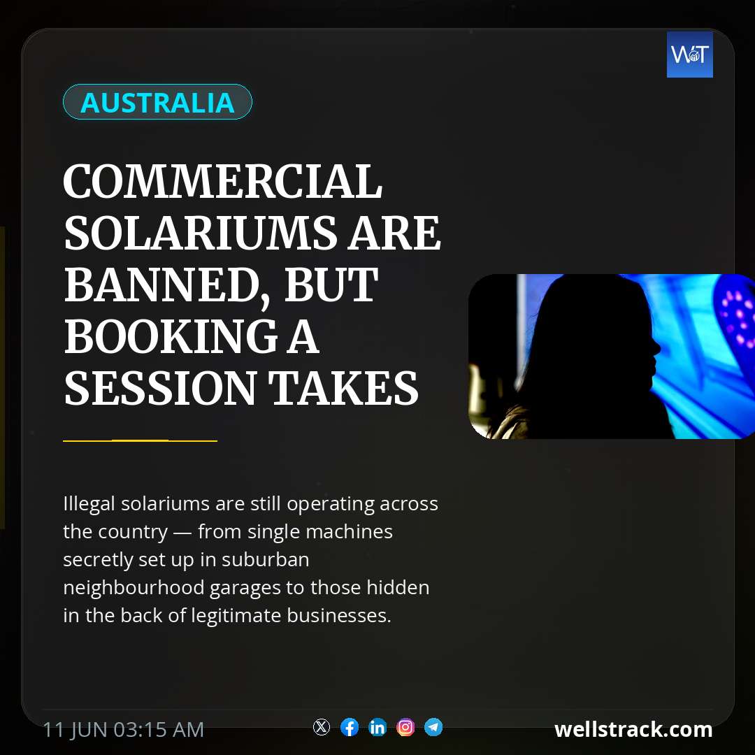 Commercial solariums are banned, but booking a session takes minutes — WellsTrack
