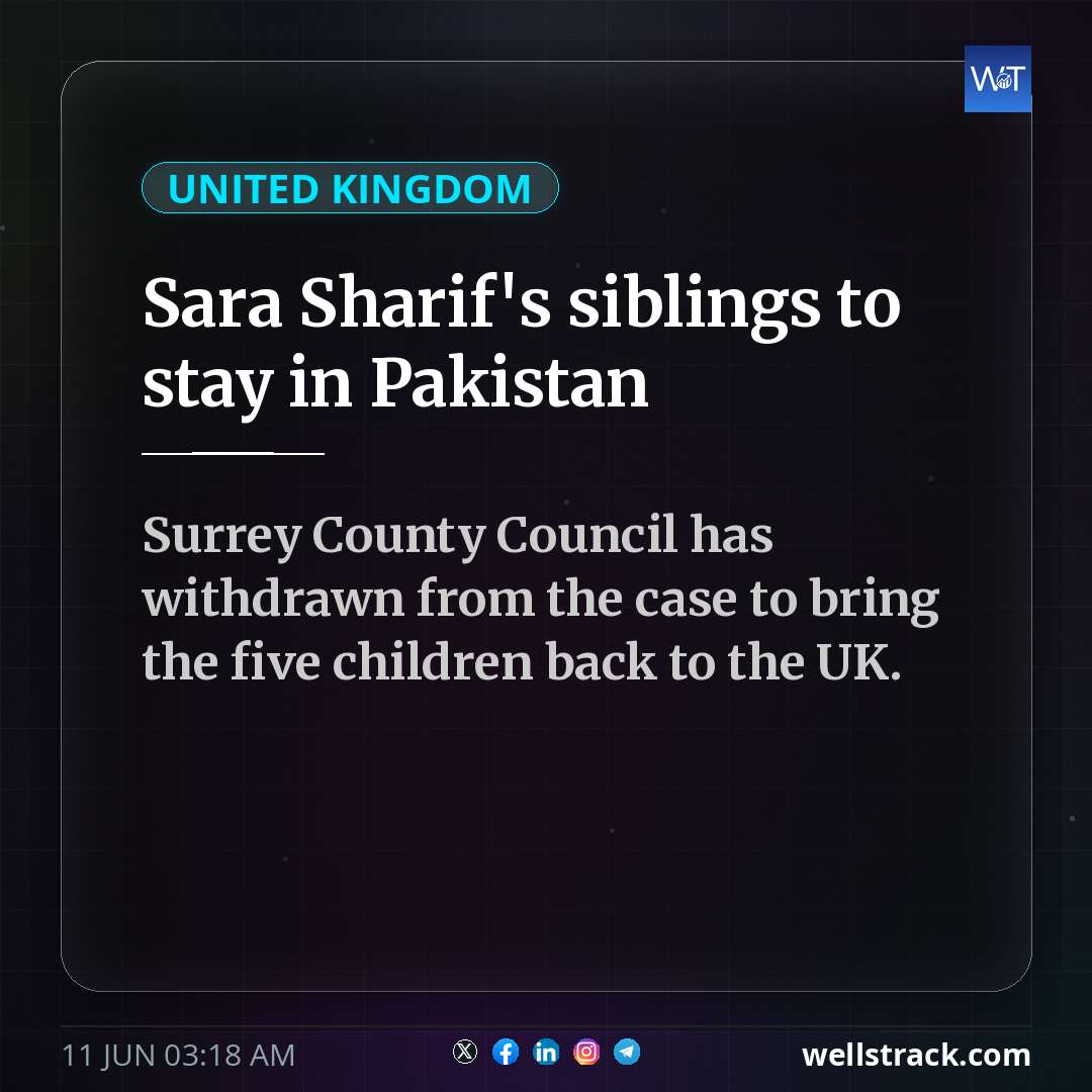 Sara Sharif's siblings to stay in Pakistan