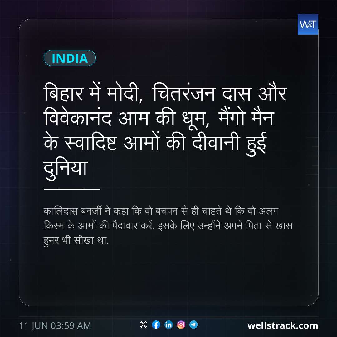 बिहार में मोदी, चितरंजन दास और विवेकानंद आम की धूम, मैंगो मैन के स्वादिष्ट आमों की दीवानी हुई दुनिया — WellsTrack