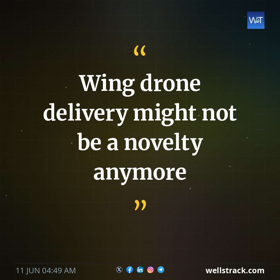 Wing drone delivery might not be a novelty anymore — WellsTrack