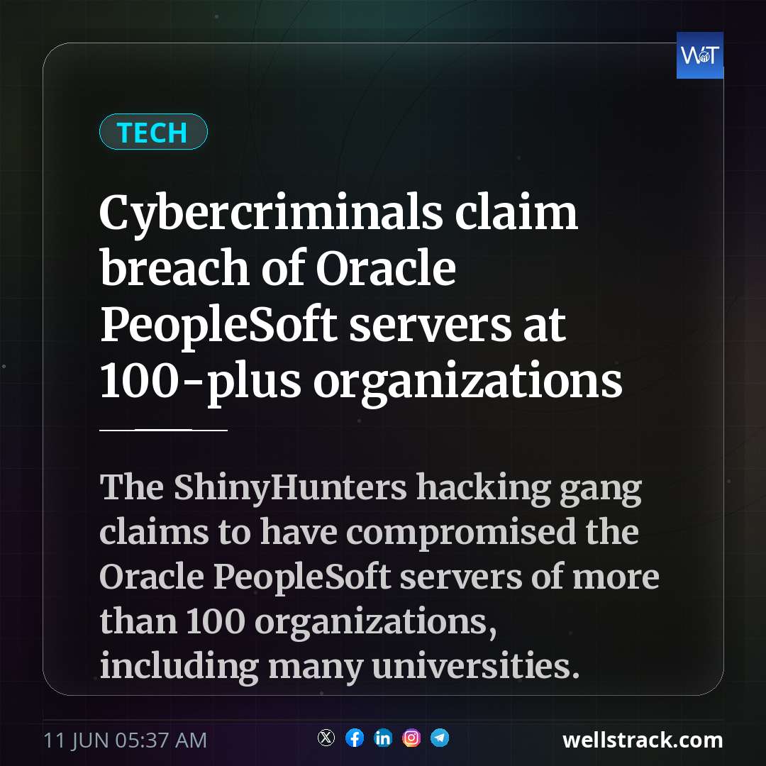 Cybercriminals claim breach of Oracle PeopleSoft servers at 100-plus organizations — WellsTrack