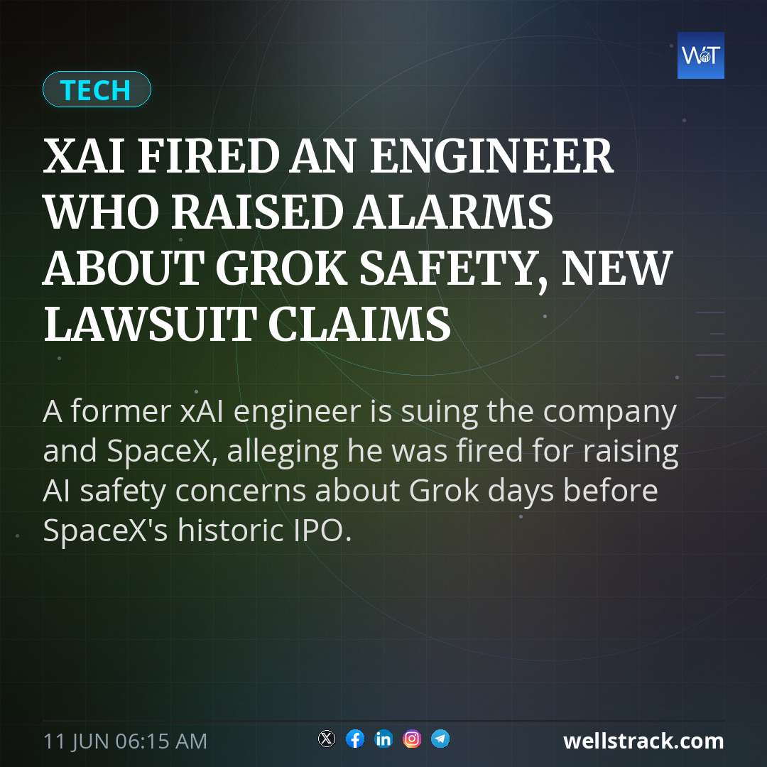 xAI fired an engineer who raised alarms about Grok safety, new lawsuit claims — WellsTrack