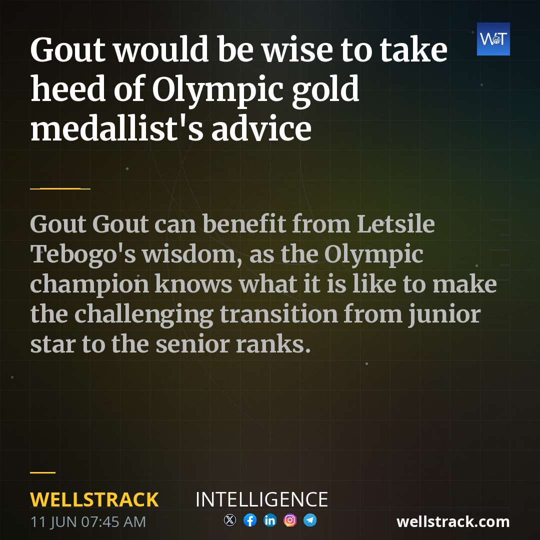 Gout would be wise to take heed of Olympic gold medallist's advice — WellsTrack